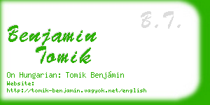 benjamin tomik business card